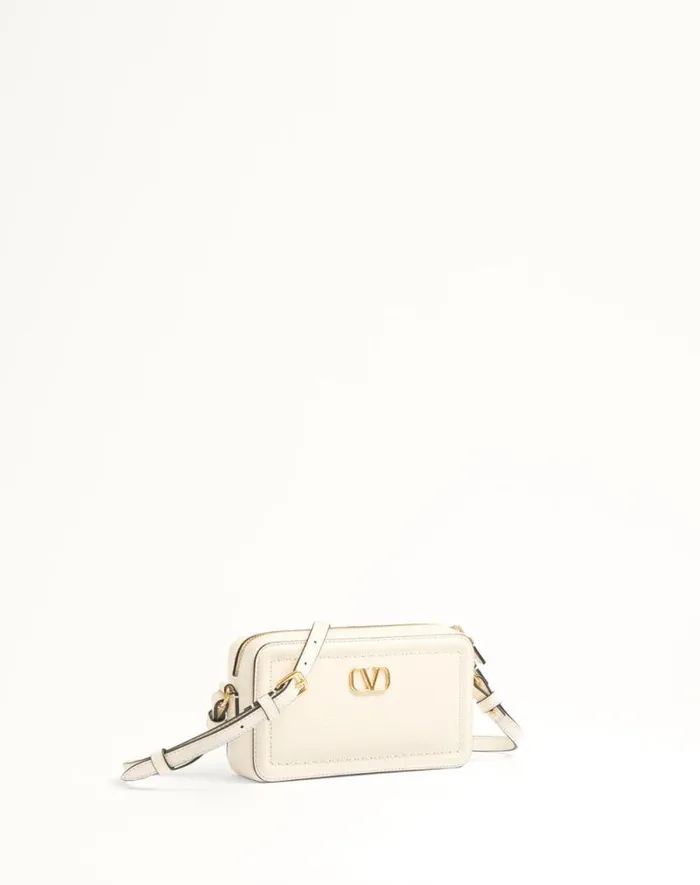 Valentino Mini Bags Woman Valentino Garavani Alltime Mini Shoulder Bag In Grainy Calfskin For Woman In Almond Almond Valentino Mini Bags Woman Valentino Garavani Alltime Mini Shoulder Bag In Grainy Calfskin For Woman In Almond Almond