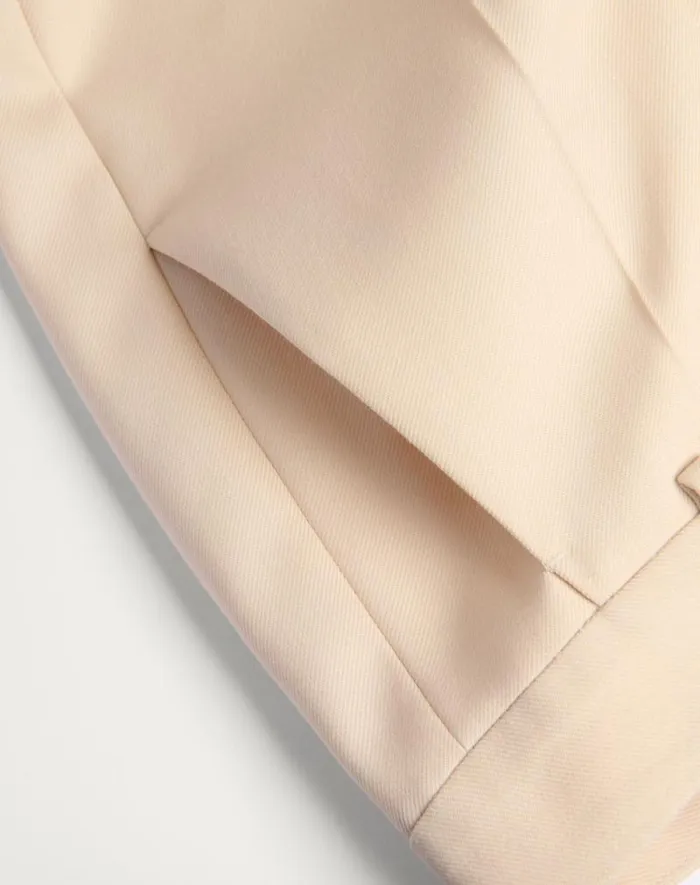 Valentino Pants And Shorts Man Wool Gabardine Trousers With Jacquard Hem For Man In Butter Butter Valentino Pants And Shorts Man Wool Gabardine Trousers With Jacquard Hem For Man In Butter Butter