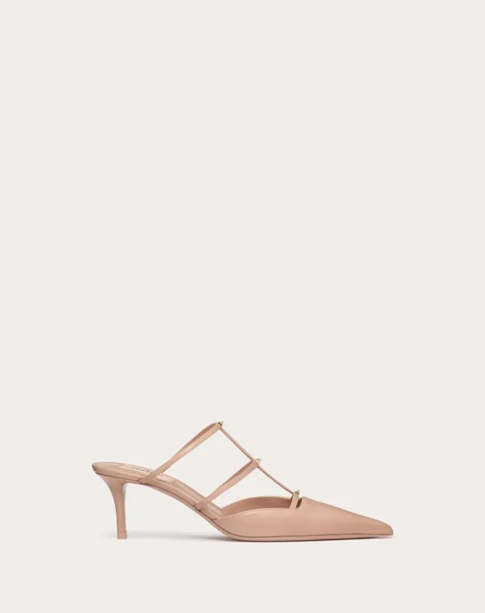 Valentino Pumps Woman Rockstud Wispy Calfskin Mule 60mm For Woman In Rose Cannelle Rose Cannelle Valentino Pumps Woman Rockstud Wispy Calfskin Mule 60mm For Woman In Rose Cannelle Rose Cannelle