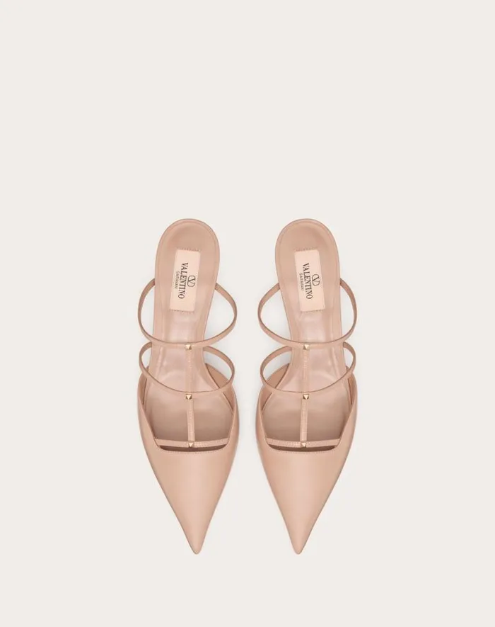 Valentino Pumps Woman Rockstud Wispy Calfskin Mule 60mm For Woman In Rose Cannelle Rose Cannelle Valentino Pumps Woman Rockstud Wispy Calfskin Mule 60mm For Woman In Rose Cannelle Rose Cannelle