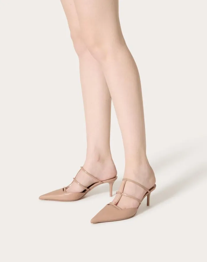 Valentino Pumps Woman Rockstud Wispy Calfskin Mule 60mm For Woman In Rose Cannelle Rose Cannelle Valentino Pumps Woman Rockstud Wispy Calfskin Mule 60mm For Woman In Rose Cannelle Rose Cannelle