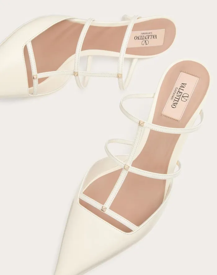 Valentino Pumps Woman Rockstud Wispy Calfskin Mule 60mm For Woman In Rose Cannelle Rose Cannelle Valentino Pumps Woman Rockstud Wispy Calfskin Mule 60mm For Woman In Rose Cannelle Rose Cannelle