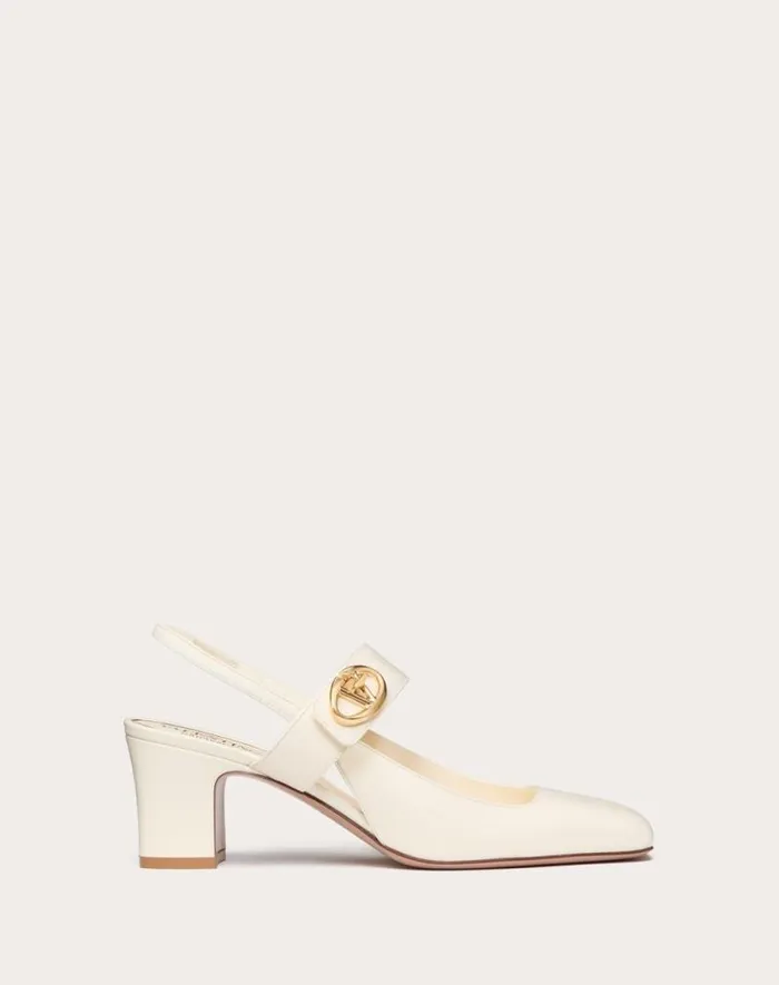 Valentino Pumps Woman Vlogo Locker Maryjane Slingback Pumps In Calfskin 60mm For Woman In Beige Rose Beige Rose Valentino Pumps Woman Vlogo Locker Maryjane Slingback Pumps In Calfskin 60mm For Woman In Beige Rose Beige Rose