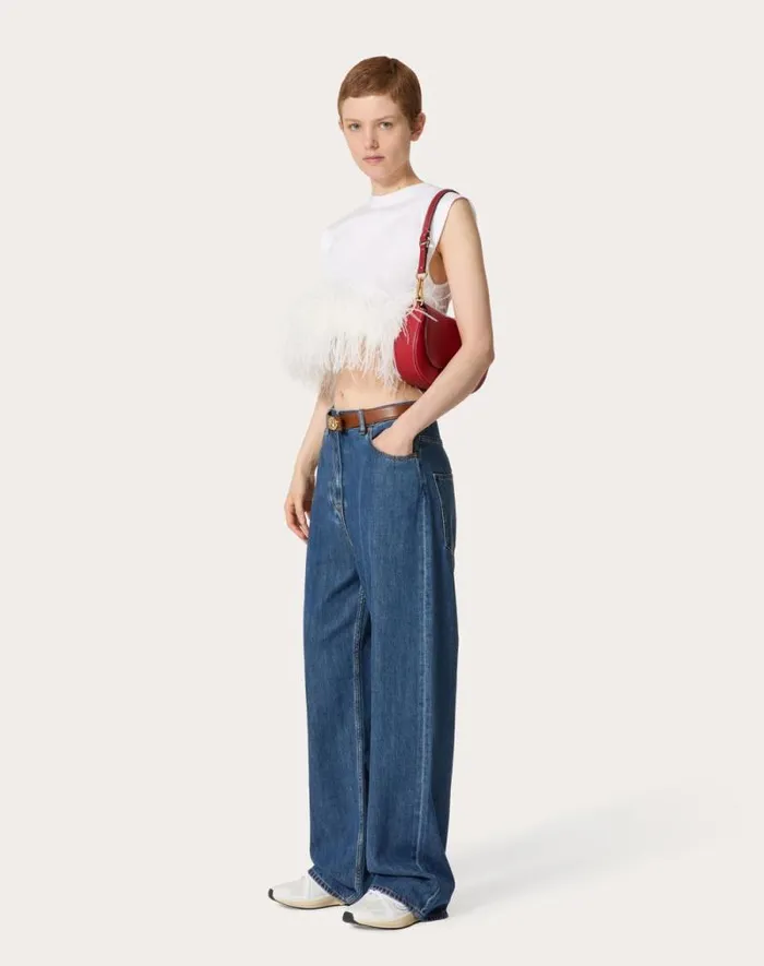 Valentino Shirts And Tops Woman Cotton Jersey Top For Woman In White White Valentino Shirts And Tops Woman Cotton Jersey Top For Woman In White White