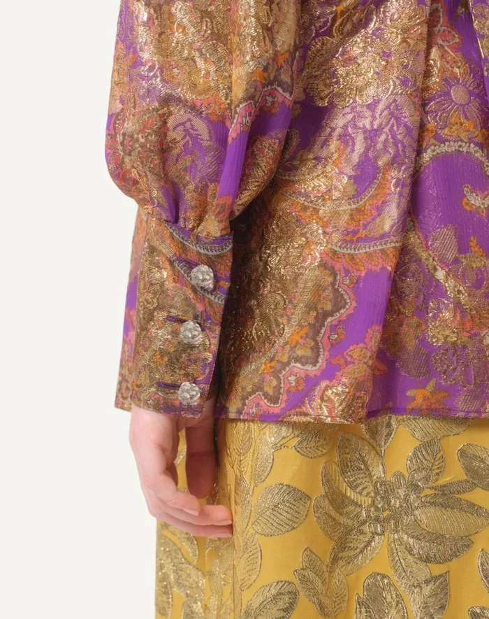 Valentino Shirts And Tops Woman Top In Fil Coupe039 Lame039 Cashmere Apres L039hiver For Woman In Multicolor Multicolor