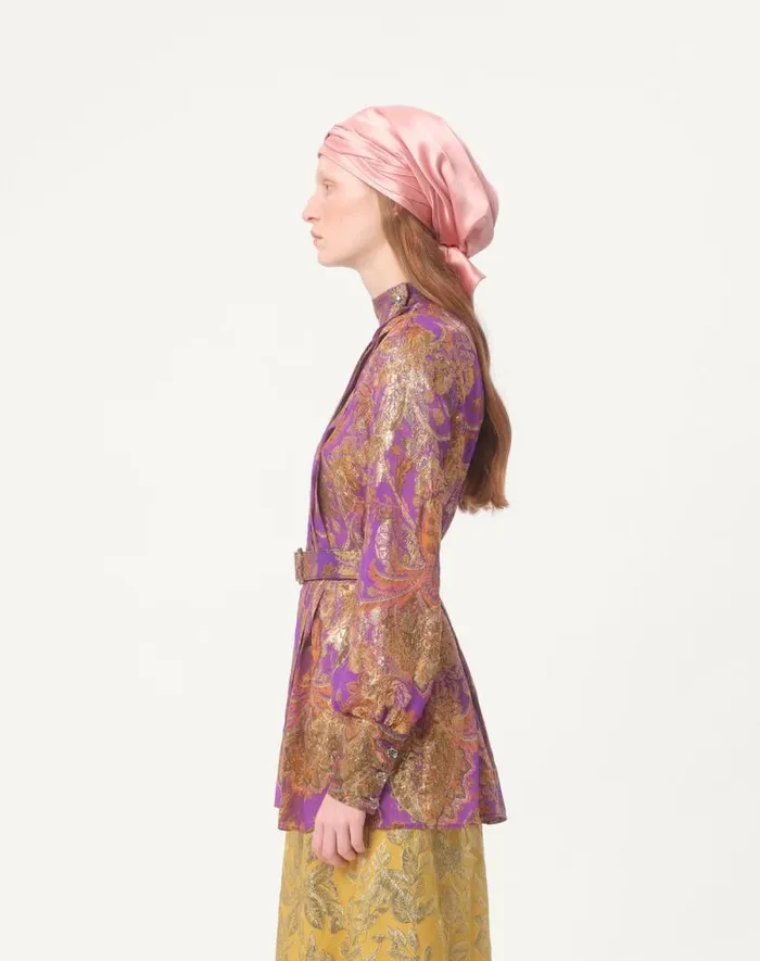 Valentino Shirts And Tops Woman Top In Fil Coupe039 Lame039 Cashmere Apres L039hiver For Woman In Multicolor Multicolor