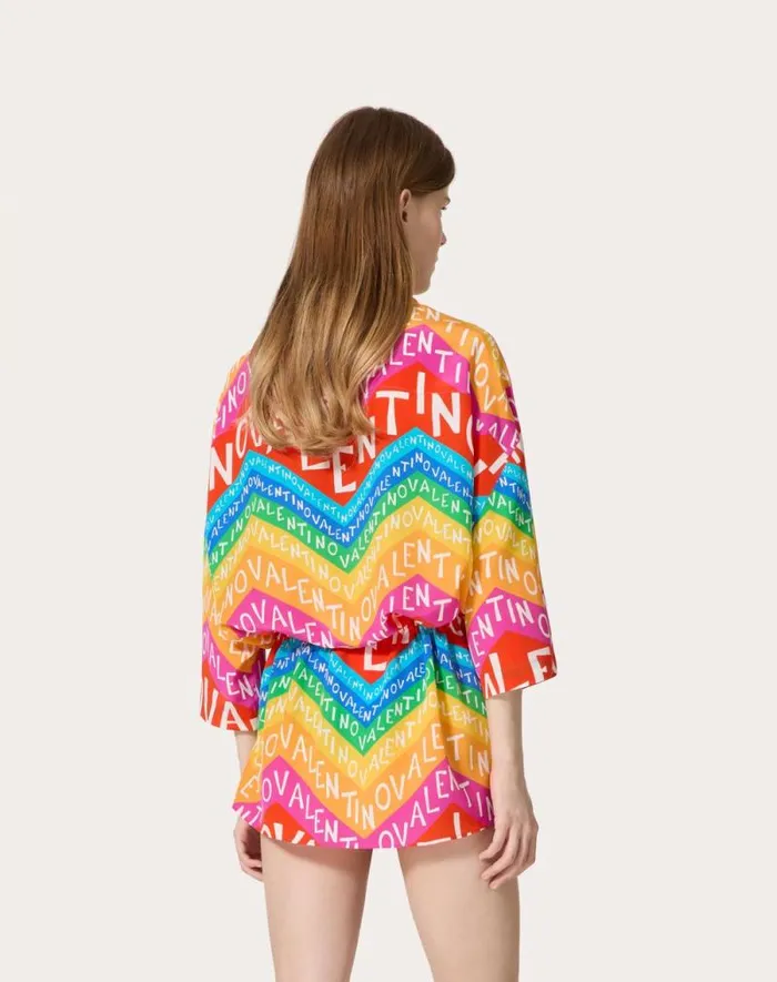 Valentino Shirts And Tops Woman Valentino Chevron Crepe De Chine Shirt 24 For Woman In Multicolor Multicolor Valentino Shirts And Tops Woman Valentino Chevron Crepe De Chine Shirt 24 For Woman In Multicolor Multicolor