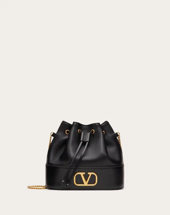 Valentino Shoulder Bags Woman Mini Bucket Bag In Nappa With Vlogo Signature Chain For Woman In Light Ivory Light Ivory Valentino Shoulder Bags Woman Mini Bucket Bag In Nappa With Vlogo Signature Chain For Woman In Light Ivory Light Ivory