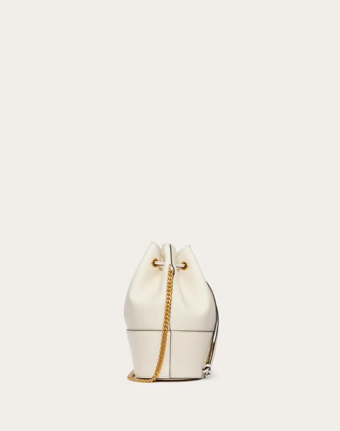 Valentino Shoulder Bags Woman Mini Bucket Bag In Nappa With Vlogo Signature Chain For Woman In Light Ivory Light Ivory Valentino Shoulder Bags Woman Mini Bucket Bag In Nappa With Vlogo Signature Chain For Woman In Light Ivory Light Ivory