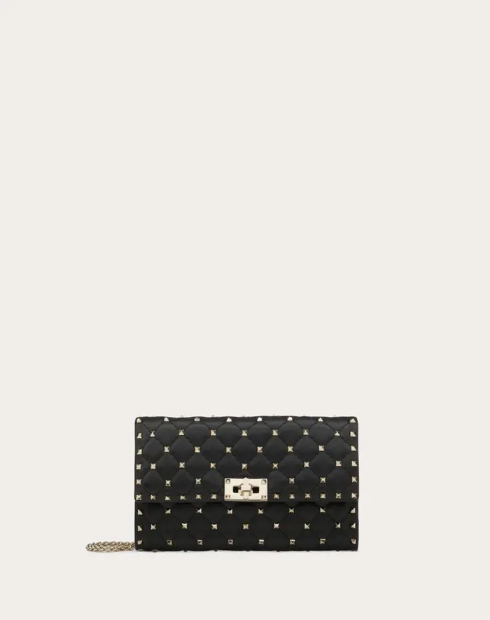 Valentino Shoulder Bags Woman Rockstud Spike Nappa Leather Crossbody Clutch Bag For Woman In Poudre Poudre Valentino Shoulder Bags Woman Rockstud Spike Nappa Leather Crossbody Clutch Bag For Woman In Poudre Poudre
