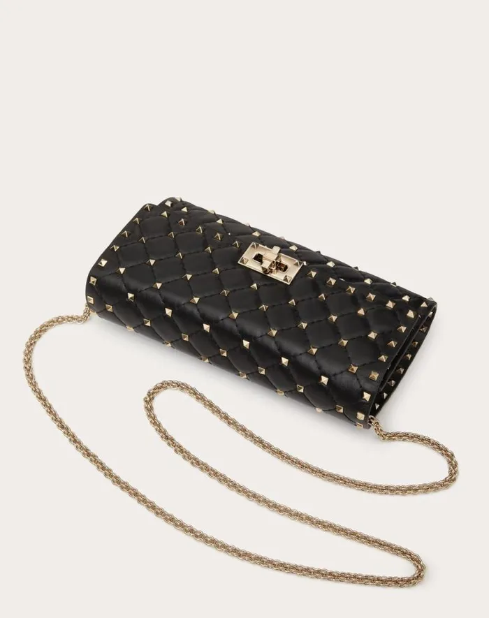 Valentino Shoulder Bags Woman Rockstud Spike Nappa Leather Crossbody Clutch Bag For Woman In Poudre Poudre Valentino Shoulder Bags Woman Rockstud Spike Nappa Leather Crossbody Clutch Bag For Woman In Poudre Poudre