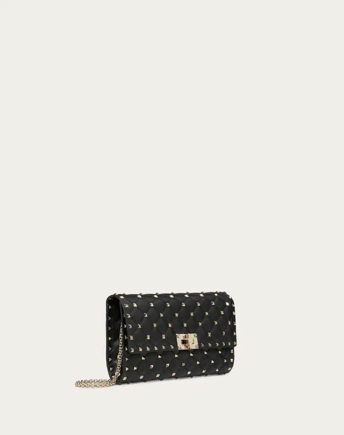 Valentino Shoulder Bags Woman Rockstud Spike Nappa Leather Crossbody Clutch Bag For Woman In Poudre Poudre Valentino Shoulder Bags Woman Rockstud Spike Nappa Leather Crossbody Clutch Bag For Woman In Poudre Poudre