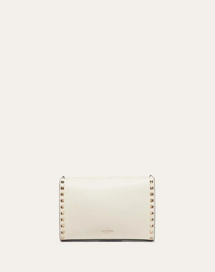 Valentino Shoulder Bags Woman Small Rockstud Grainy Calfskin Crossbody Bag For Woman In Azure Azure