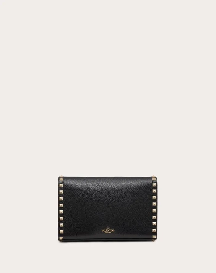 Valentino Shoulder Bags Woman Small Rockstud Grainy Calfskin Crossbody Bag For Woman In Azure Azure