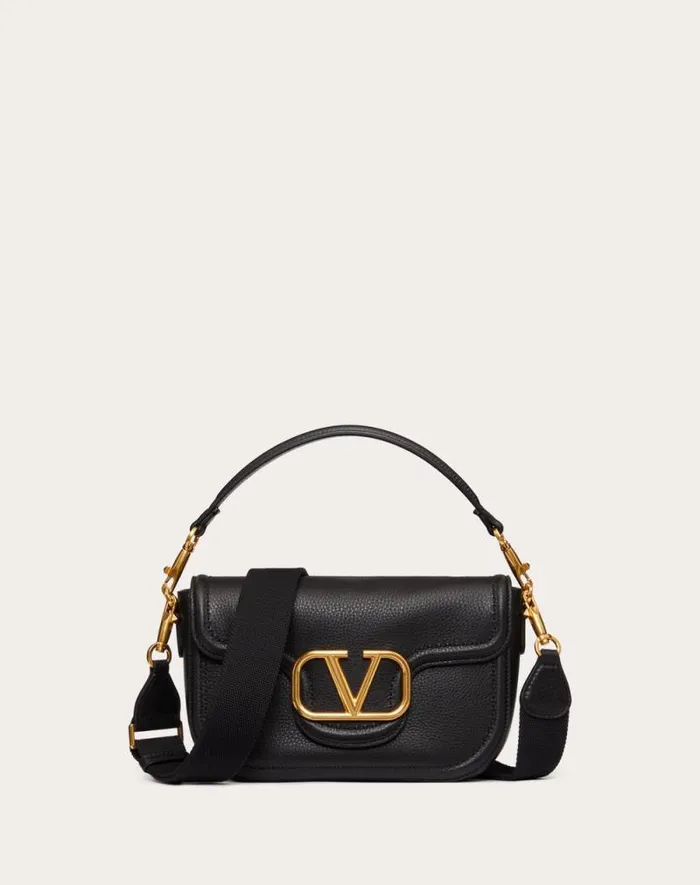 Valentino Shoulder Bags Woman Valentino Garavani Alltime Grainy Calfskin Shoulder Bag For Woman In Black Black Valentino Shoulder Bags Woman Valentino Garavani Alltime Grainy Calfskin Shoulder Bag For Woman In Black Black