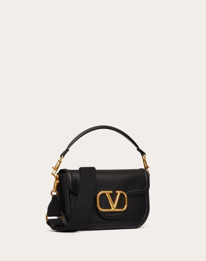 Valentino Shoulder Bags Woman Valentino Garavani Alltime Grainy Calfskin Shoulder Bag For Woman In Black Black Valentino Shoulder Bags Woman Valentino Garavani Alltime Grainy Calfskin Shoulder Bag For Woman In Black Black