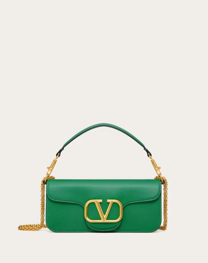 Valentino Shoulder Bags Woman Valentino Garavani Loc Calfskin Shoulder Bag For Woman In Gea Green Gea Green Valentino Shoulder Bags Woman Valentino Garavani Loc Calfskin Shoulder Bag For Woman In Gea Green Gea Green