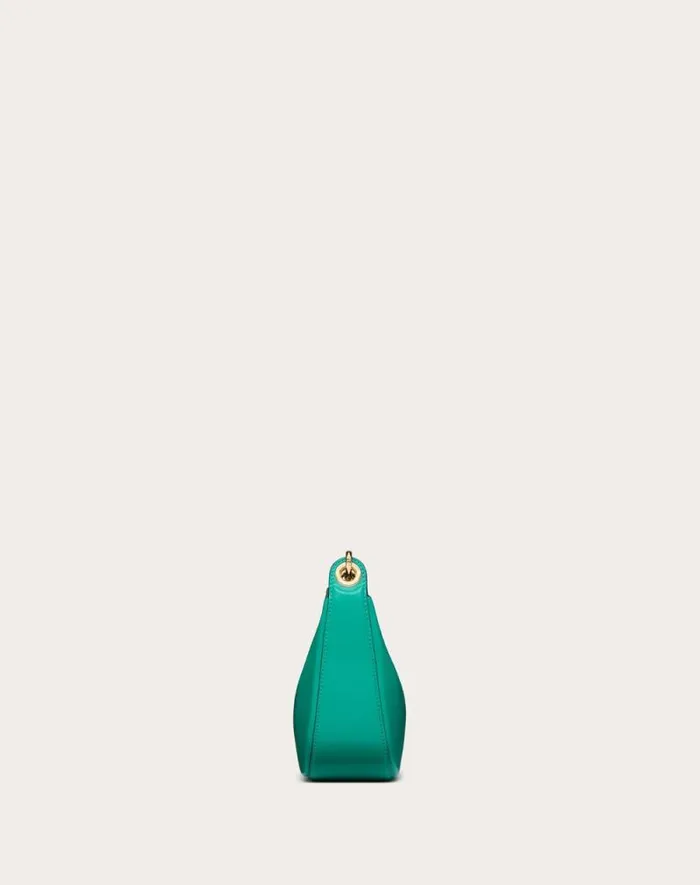 Valentino Shoulder Bags Woman Vlogo Moon Mini Hobo Bag In Nappa Leather With Chain For Woman In Camellia Camellia