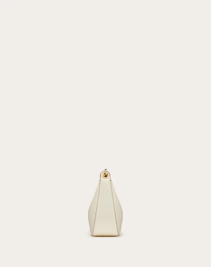 Valentino Shoulder Bags Woman Vlogo Moon Mini Hobo Bag In Nappa Leather With Chain For Woman In Camellia Camellia