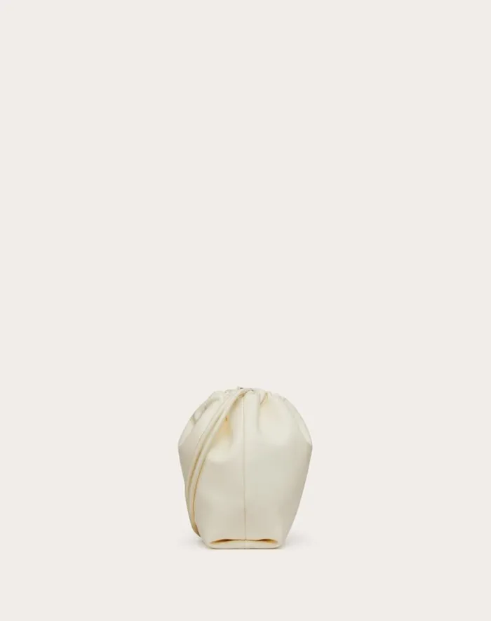 Valentino Shoulder Bags Woman Vlogo Pouf Nappa Leather Mini Bucket Bag For Woman In Ivory Ivory Valentino Shoulder Bags Woman Vlogo Pouf Nappa Leather Mini Bucket Bag For Woman In Ivory Ivory