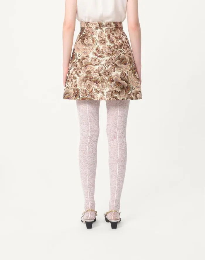 Valentino Skirts Woman Apres L039hiver Matelasse039 Rose Lurex Skirt For Woman In Ivorypink Ivorypink Valentino Skirts Woman Apres L039hiver Matelasse039 Rose Lurex Skirt For Woman In Ivorypink Ivorypink