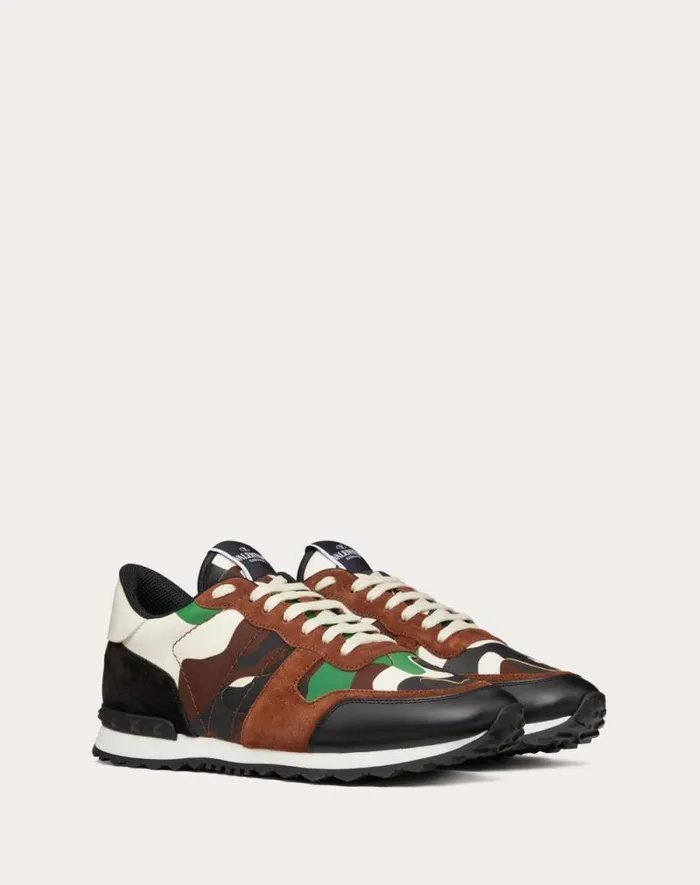Valentino Sneakers Man Camouflage Rockrunner Sneaker For Man In Cobaltmarine Cobaltmarine Valentino Sneakers Man Camouflage Rockrunner Sneaker For Man In Cobaltmarine Cobaltmarine