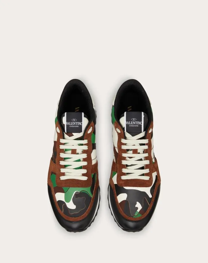 Valentino Sneakers Man Camouflage Rockrunner Sneaker For Man In Cobaltmarine Cobaltmarine Valentino Sneakers Man Camouflage Rockrunner Sneaker For Man In Cobaltmarine Cobaltmarine