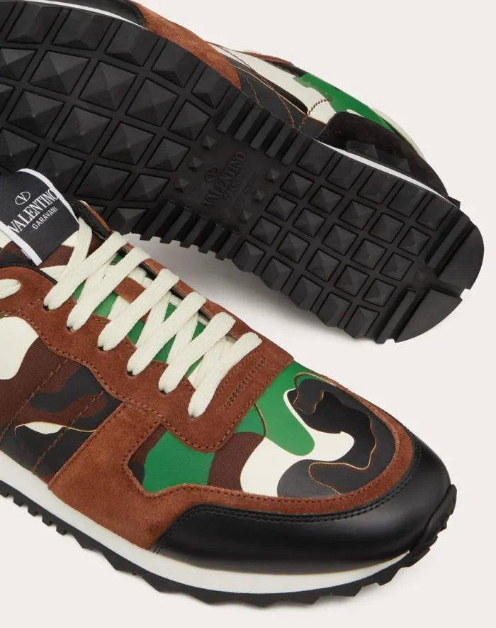 Valentino Sneakers Man Camouflage Rockrunner Sneaker For Man In Cobaltmarine Cobaltmarine Valentino Sneakers Man Camouflage Rockrunner Sneaker For Man In Cobaltmarine Cobaltmarine
