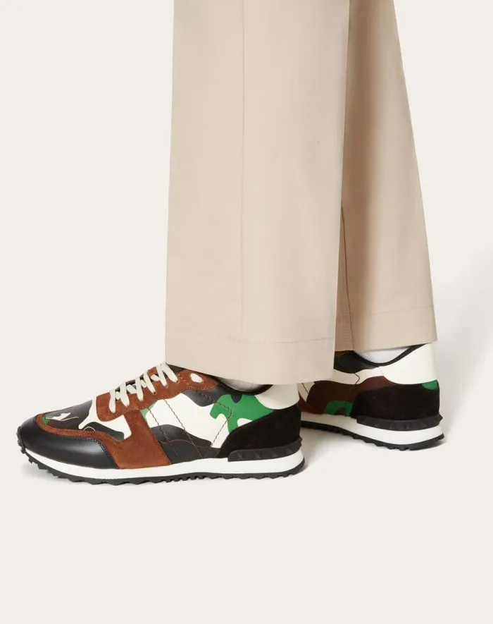 Valentino Sneakers Man Camouflage Rockrunner Sneaker For Man In Cobaltmarine Cobaltmarine Valentino Sneakers Man Camouflage Rockrunner Sneaker For Man In Cobaltmarine Cobaltmarine