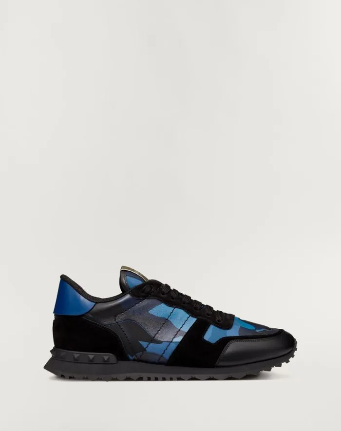 Valentino Sneakers Man Camouflage Rockrunner Sneaker For Man In Cobaltmarine Cobaltmarine Valentino Sneakers Man Camouflage Rockrunner Sneaker For Man In Cobaltmarine Cobaltmarine