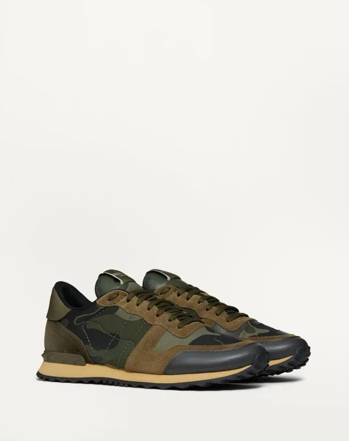 Valentino Sneakers Man Camouflage Rockrunner Sneaker For Man In Cobaltmarine Cobaltmarine Valentino Sneakers Man Camouflage Rockrunner Sneaker For Man In Cobaltmarine Cobaltmarine
