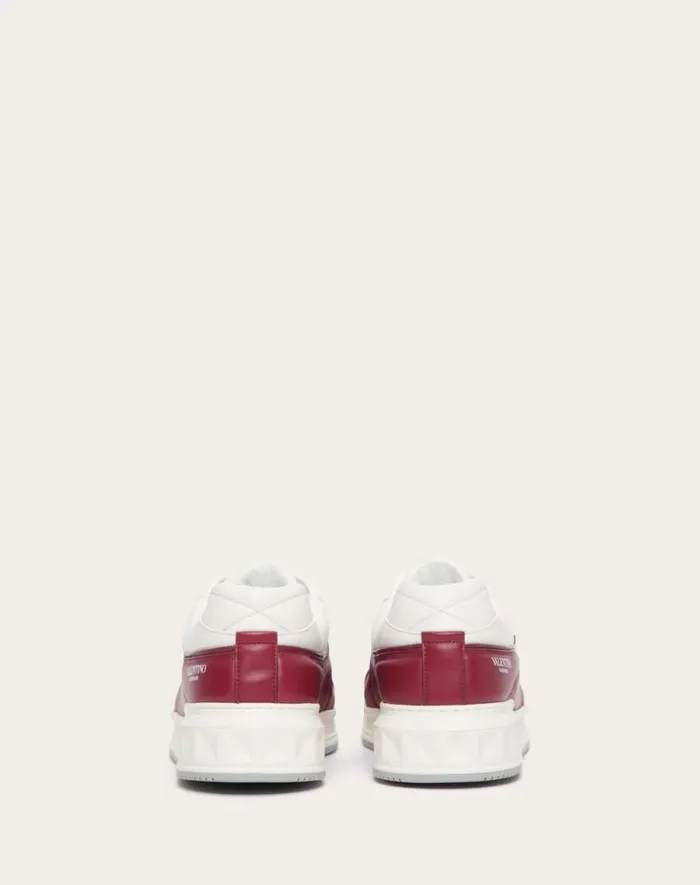 Valentino Sneakers Man One Stud Lowtop Mesh And Nappa Leather Sneaker For Man In Redwhite Redwhite Valentino Sneakers Man One Stud Lowtop Mesh And Nappa Leather Sneaker For Man In Redwhite Redwhite