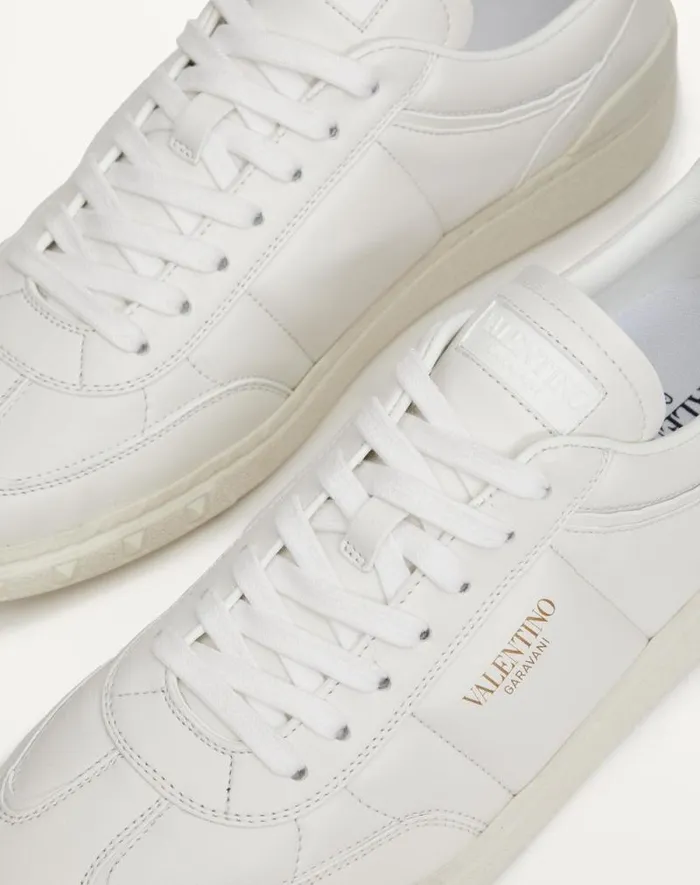 Valentino Sneakers Man Upvillage Low Top Nappa Leather Sneaker For Man In White White Valentino Sneakers Man Upvillage Low Top Nappa Leather Sneaker For Man In White White