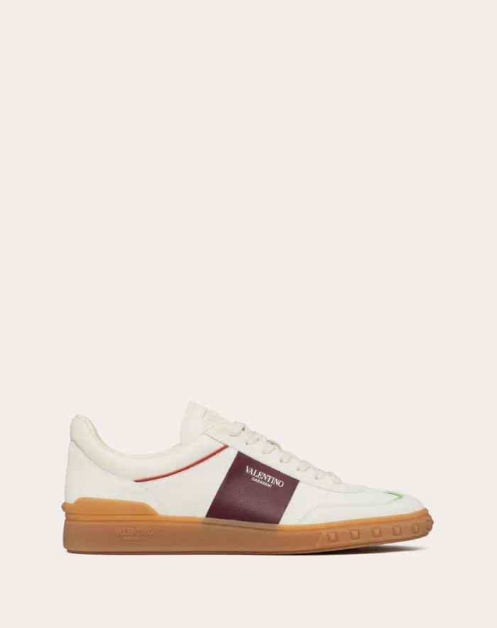 Valentino Sneakers Man Upvillage Low Top Sneaker In Split Leather And Calfskin Nappa Leather For Man In Multicolor Multicolor Valentino Sneakers Man Upvillage Low Top Sneaker In Split Leather And Calfskin Nappa Leather For Man In Multicolor Multicolor