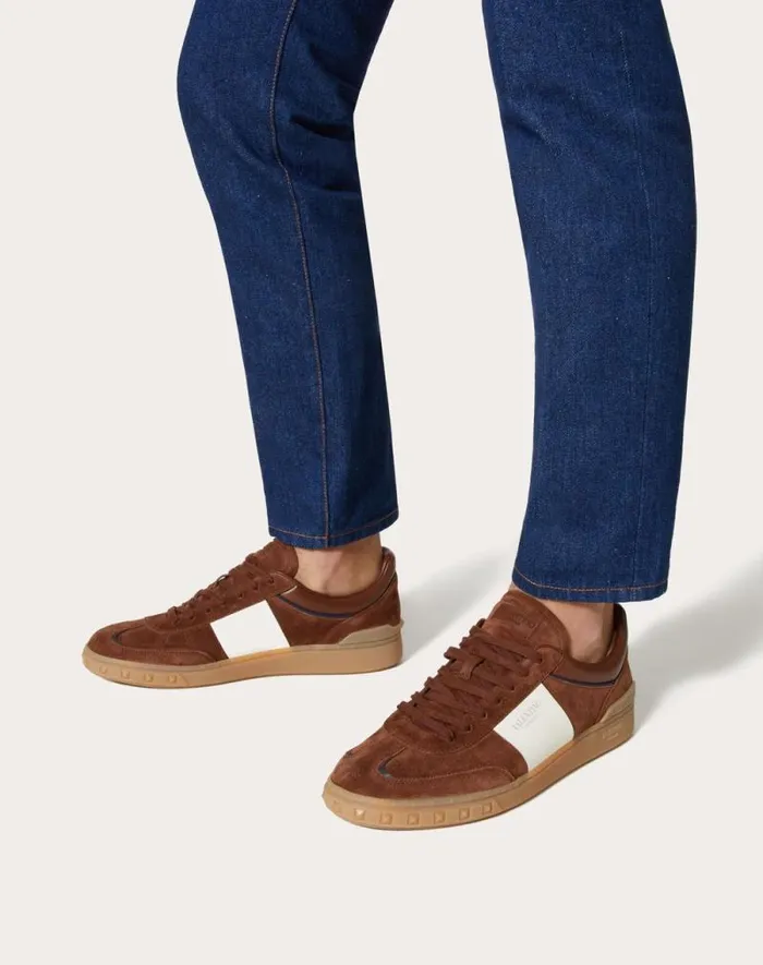 Valentino Sneakers Man Upvillage Low Top Sneaker In Split Leather And Calfskin Nappa Leather For Man In Multicolor Multicolor Valentino Sneakers Man Upvillage Low Top Sneaker In Split Leather And Calfskin Nappa Leather For Man In Multicolor Multicolor