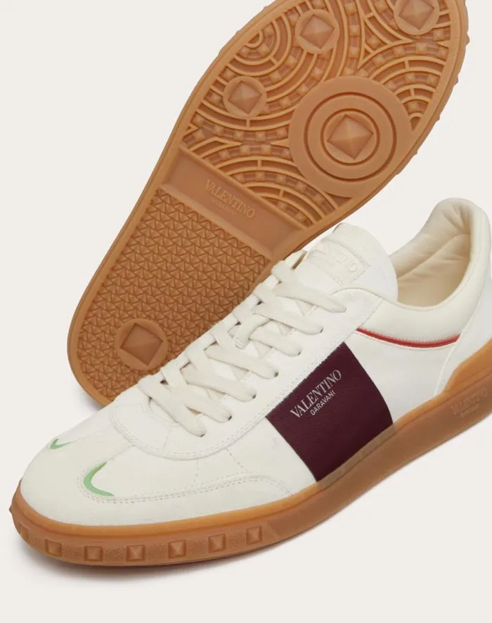 Valentino Sneakers Man Upvillage Low Top Sneaker In Split Leather And Calfskin Nappa Leather For Man In Multicolor Multicolor Valentino Sneakers Man Upvillage Low Top Sneaker In Split Leather And Calfskin Nappa Leather For Man In Multicolor Multicolor