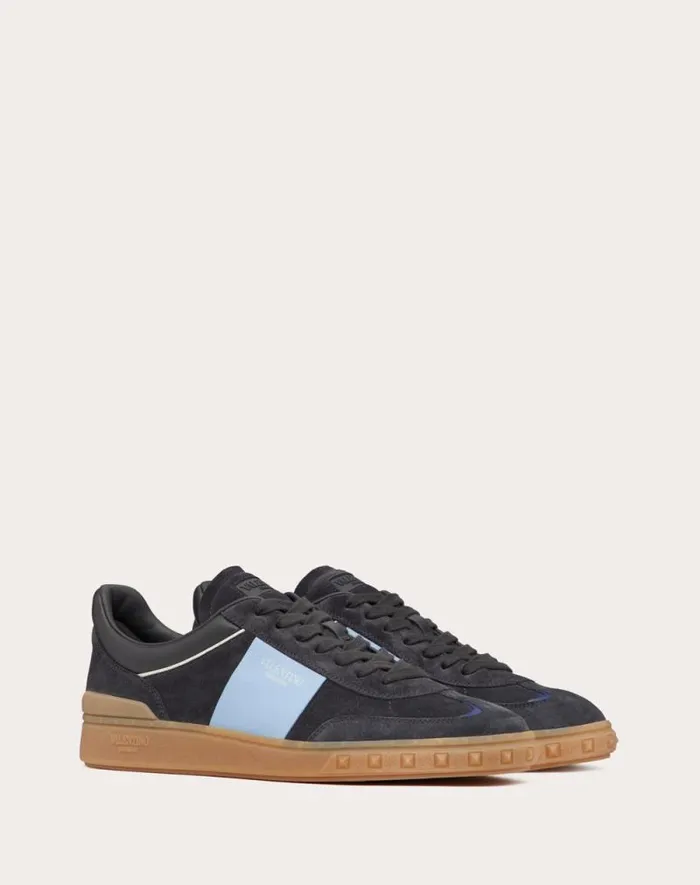 Valentino Sneakers Man Upvillage Low Top Sneaker In Split Leather And Calfskin Nappa Leather For Man In Multicolor Multicolor Valentino Sneakers Man Upvillage Low Top Sneaker In Split Leather And Calfskin Nappa Leather For Man In Multicolor Multicolor