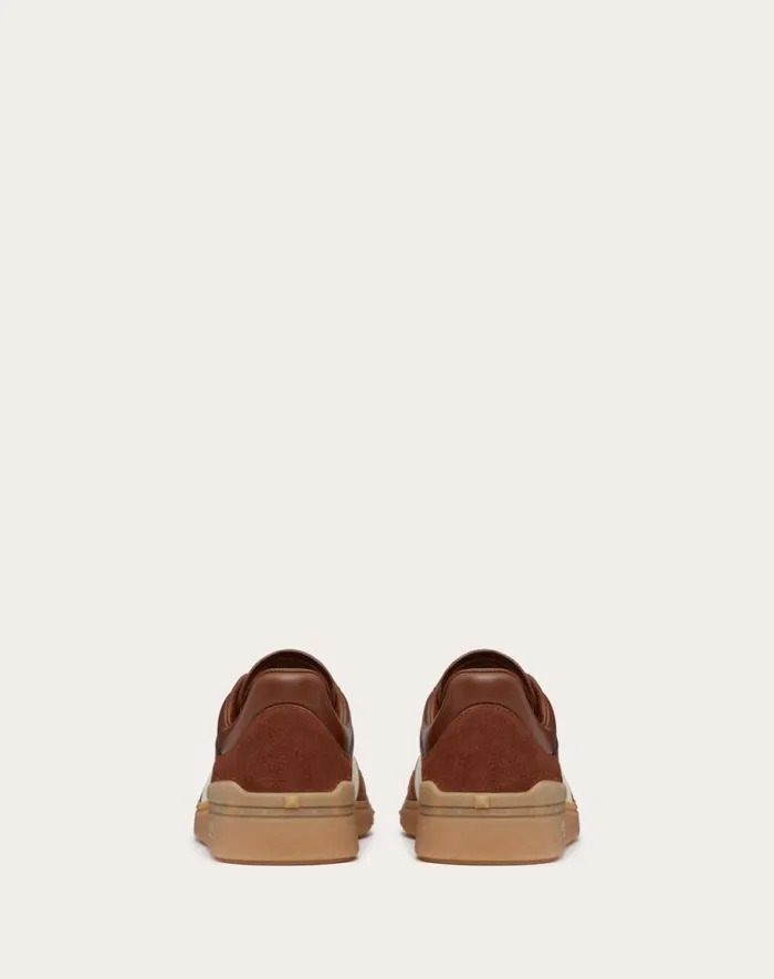Valentino Sneakers Man Upvillage Low Top Sneaker In Split Leather And Calfskin Nappa Leather For Man In Multicolor Multicolor Valentino Sneakers Man Upvillage Low Top Sneaker In Split Leather And Calfskin Nappa Leather For Man In Multicolor Multicolor