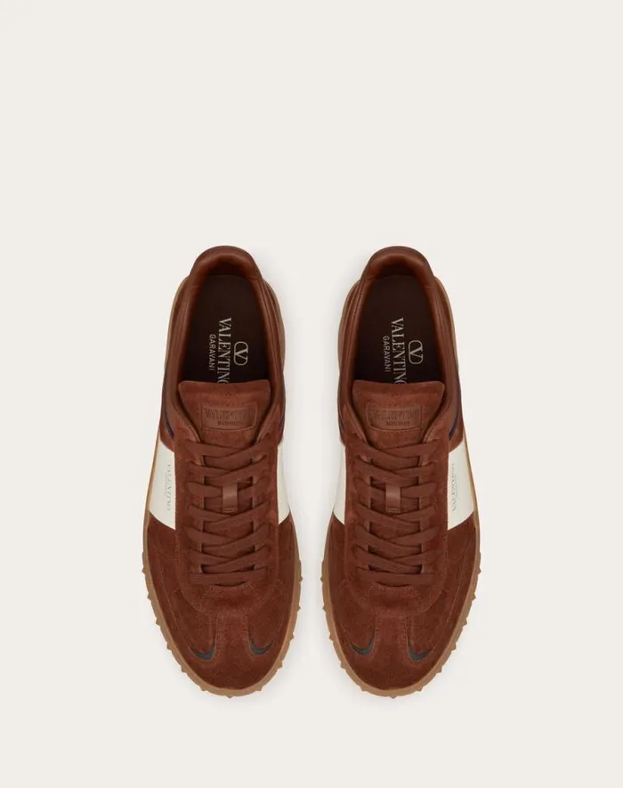 Valentino Sneakers Man Upvillage Low Top Sneaker In Split Leather And Calfskin Nappa Leather For Man In Multicolor Multicolor Valentino Sneakers Man Upvillage Low Top Sneaker In Split Leather And Calfskin Nappa Leather For Man In Multicolor Multicolor