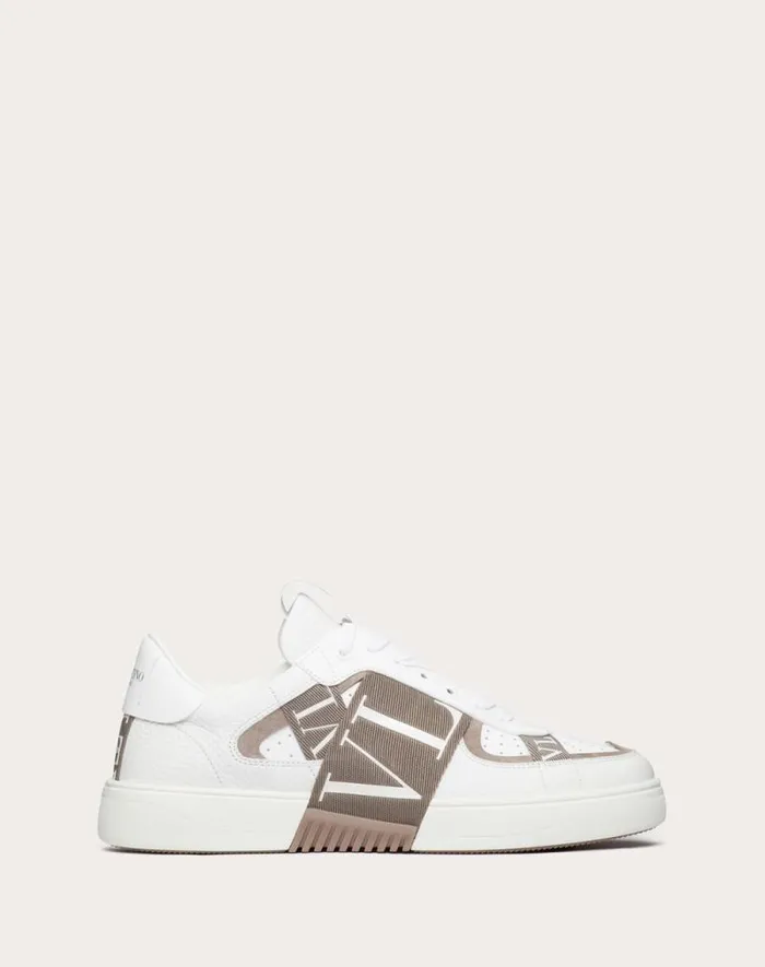 Valentino Sneakers Man Vl7n Lowtop Calfskin Sneaker With Bands For Man In Whiteclay Whiteclay Valentino Sneakers Man Vl7n Lowtop Calfskin Sneaker With Bands For Man In Whiteclay Whiteclay