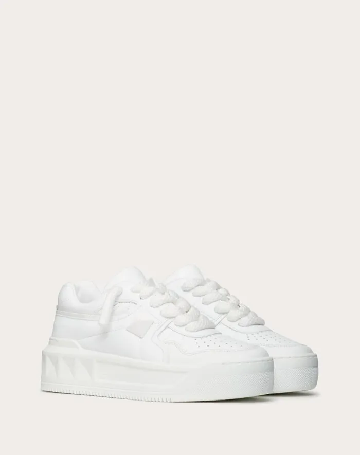 Valentino Sneakers Woman One Stud Xl Trainer In Nappa Leather For Woman In White White