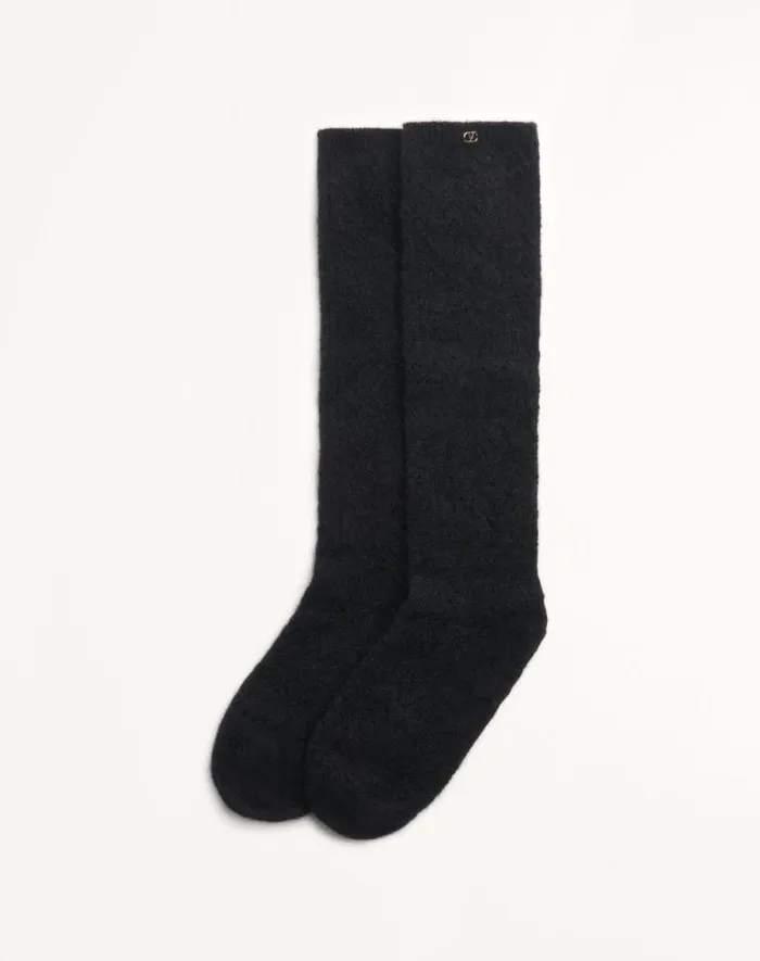 Valentino Soft Accessories Woman Mohair Socks For Woman In Latte Latte Valentino Soft Accessories Woman Mohair Socks For Woman In Latte Latte