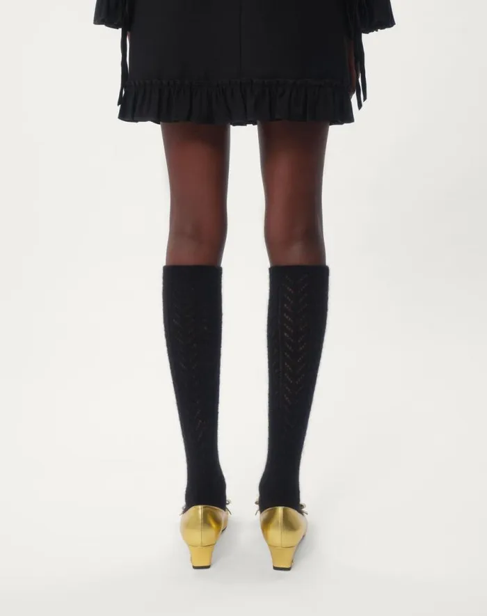 Valentino Soft Accessories Woman Mohair Socks For Woman In Latte Latte Valentino Soft Accessories Woman Mohair Socks For Woman In Latte Latte