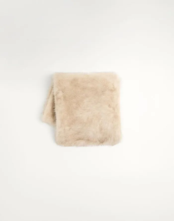 Valentino Soft Accessories Woman Valentino Faux Fur Scarf For Woman In Ivorybeige Ivorybeige Valentino Soft Accessories Woman Valentino Faux Fur Scarf For Woman In Ivorybeige Ivorybeige
