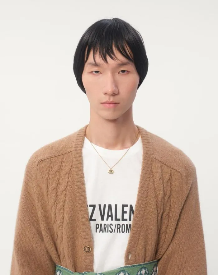 Valentino Tshirts And Sweatshirts Man Cotton Tshirt With Chez Valentino Print For Man In Orange Orange Valentino Tshirts And Sweatshirts Man Cotton Tshirt With Chez Valentino Print For Man In Orange Orange