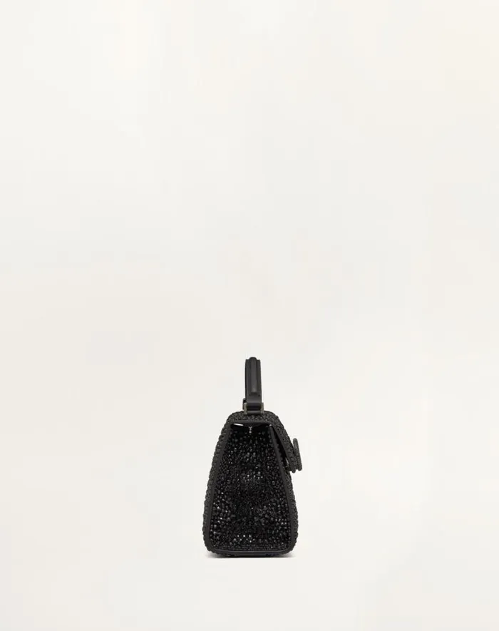 Valentino Top Handle Bags Woman Mini Vsling Handbag With Sparkling Embroidery For Woman In Black Black Valentino Top Handle Bags Woman Mini Vsling Handbag With Sparkling Embroidery For Woman In Black Black
