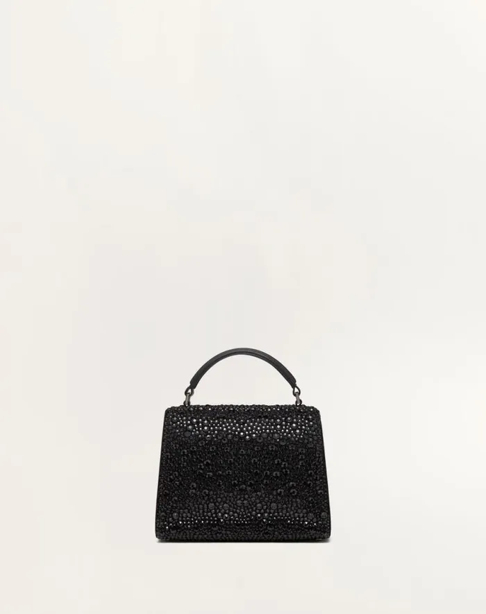 Valentino Top Handle Bags Woman Mini Vsling Handbag With Sparkling Embroidery For Woman In Black Black Valentino Top Handle Bags Woman Mini Vsling Handbag With Sparkling Embroidery For Woman In Black Black
