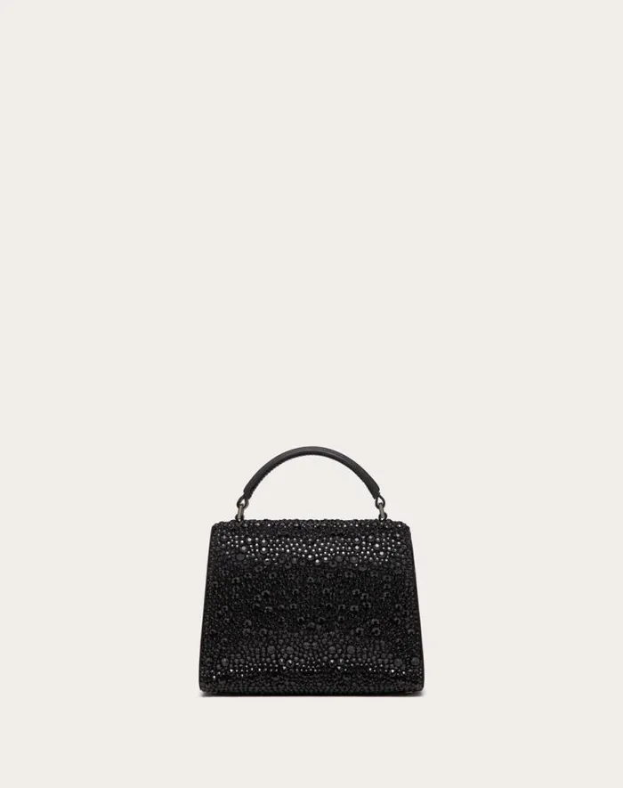 Valentino Top Handle Bags Woman Mini Vsling Handbag With Sparkling Embroidery For Woman In Black Black Valentino Top Handle Bags Woman Mini Vsling Handbag With Sparkling Embroidery For Woman In Black Black