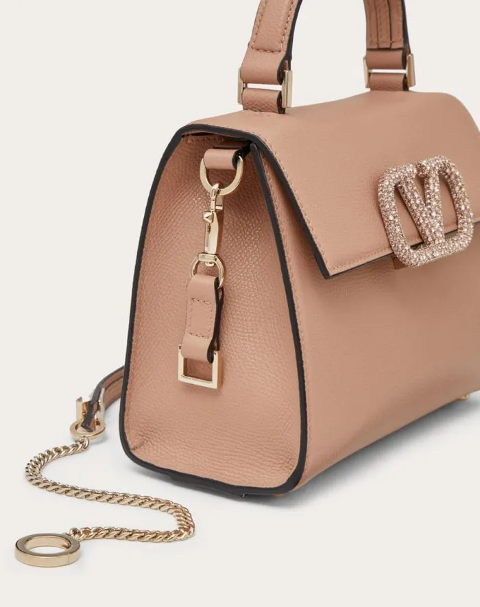 Valentino Top Handle Bags Woman Small Vsling Handbag With Jewel Embroidery For Woman In Light Ivorycrystal Light Ivorycrystal Valentino Top Handle Bags Woman Small Vsling Handbag With Jewel Embroidery For Woman In Light Ivorycrystal Light Ivorycrystal