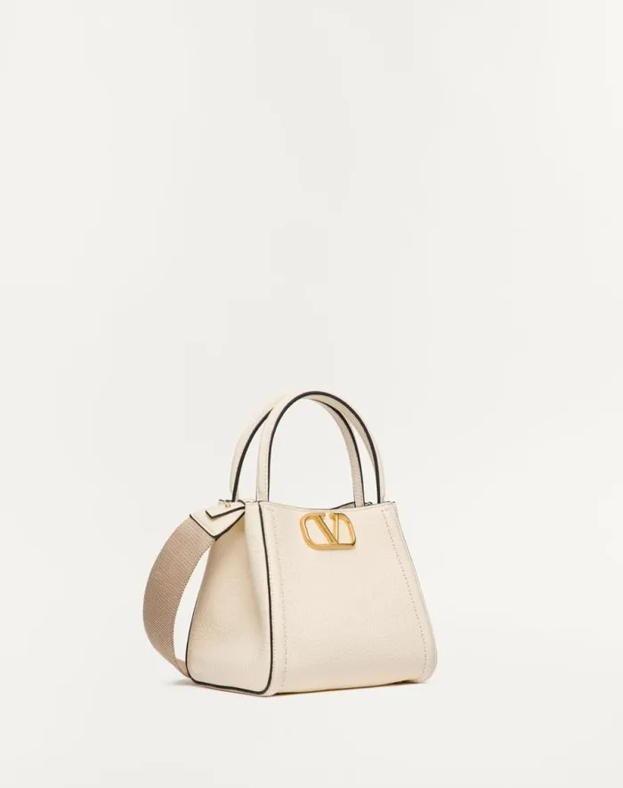 Valentino Top Handle Bags Woman Valentino Garavani Alltime Small Handbag In Grainy Calfskin For Woman In Ivory Ivory Valentino Top Handle Bags Woman Valentino Garavani Alltime Small Handbag In Grainy Calfskin For Woman In Ivory Ivory